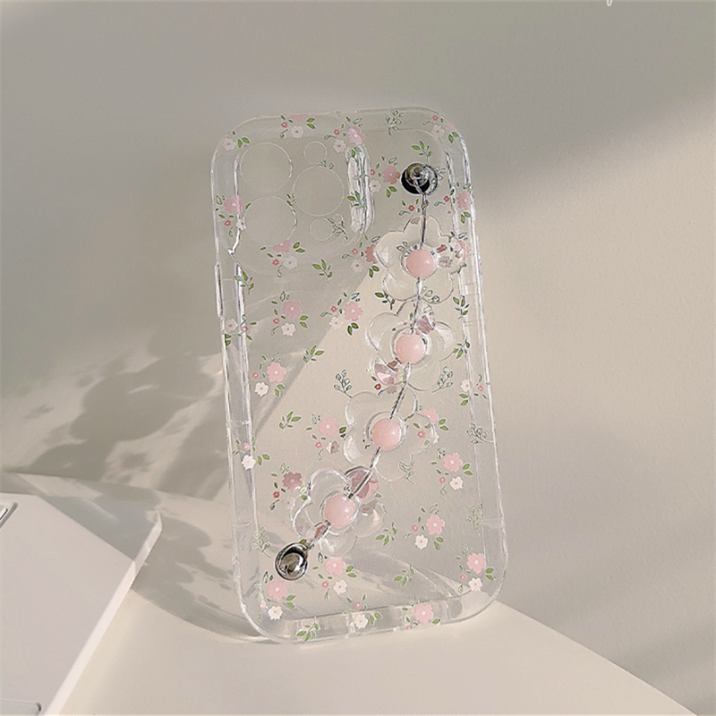 Pink Floral Chain iPhone Case