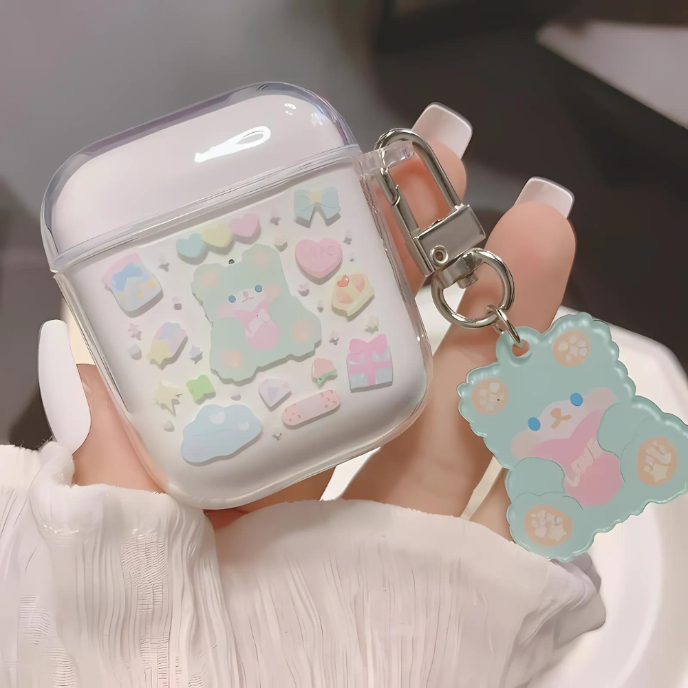 Clear Kawaii AirPods Case