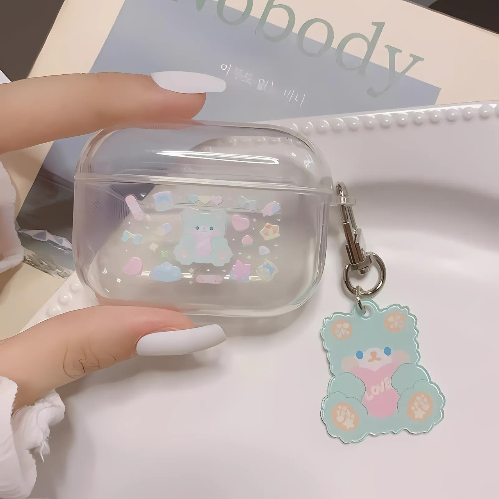 Clear Kawaii AirPods Case