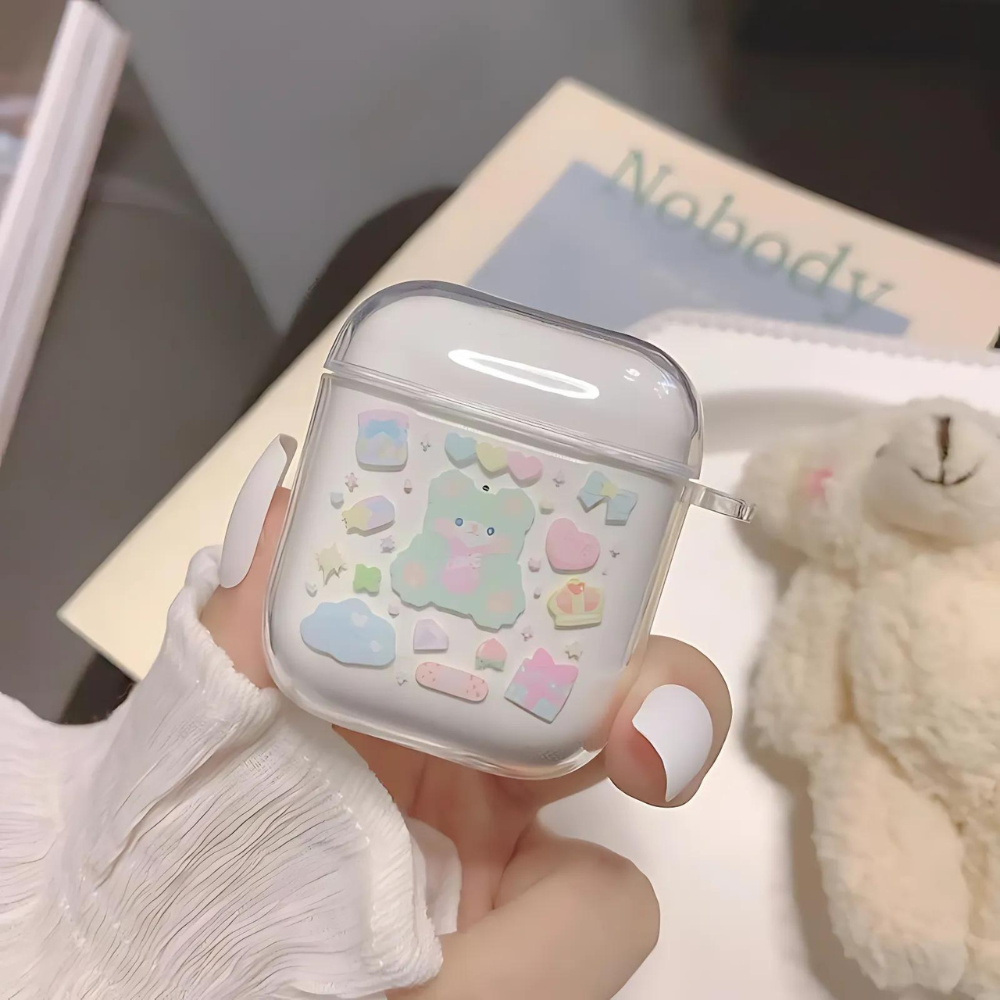 Clear Kawaii AirPods Case