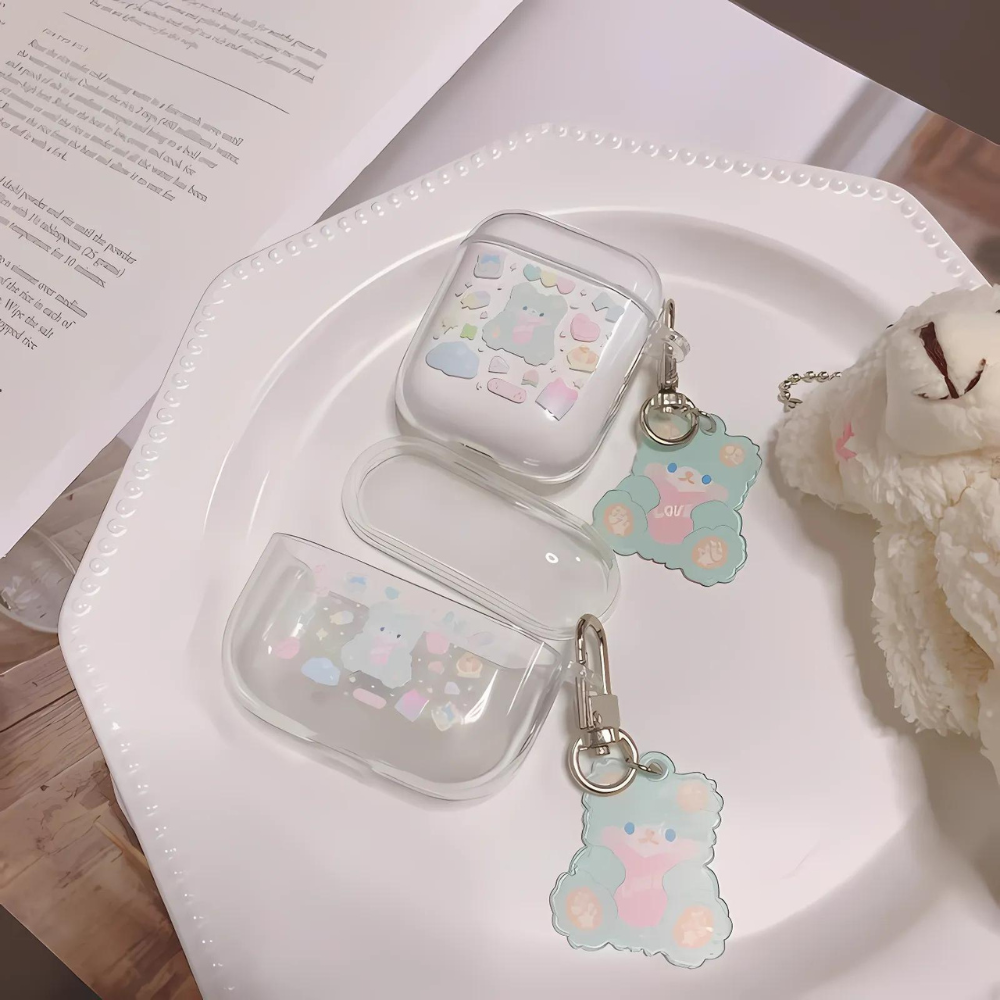 Clear Kawaii AirPods Case