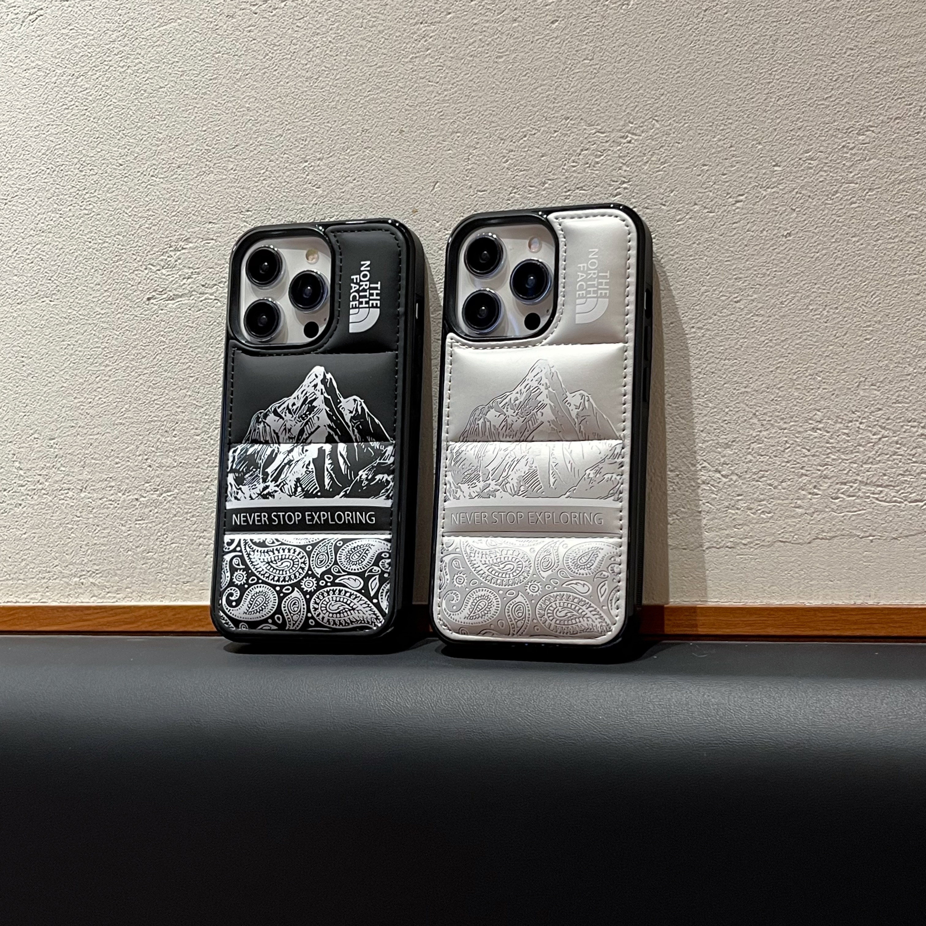 NF Cashew Nut Flower Phone Case For iPhone Black-YGH241721