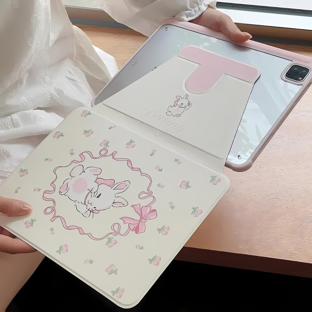 Floral Bunny iPad Case
