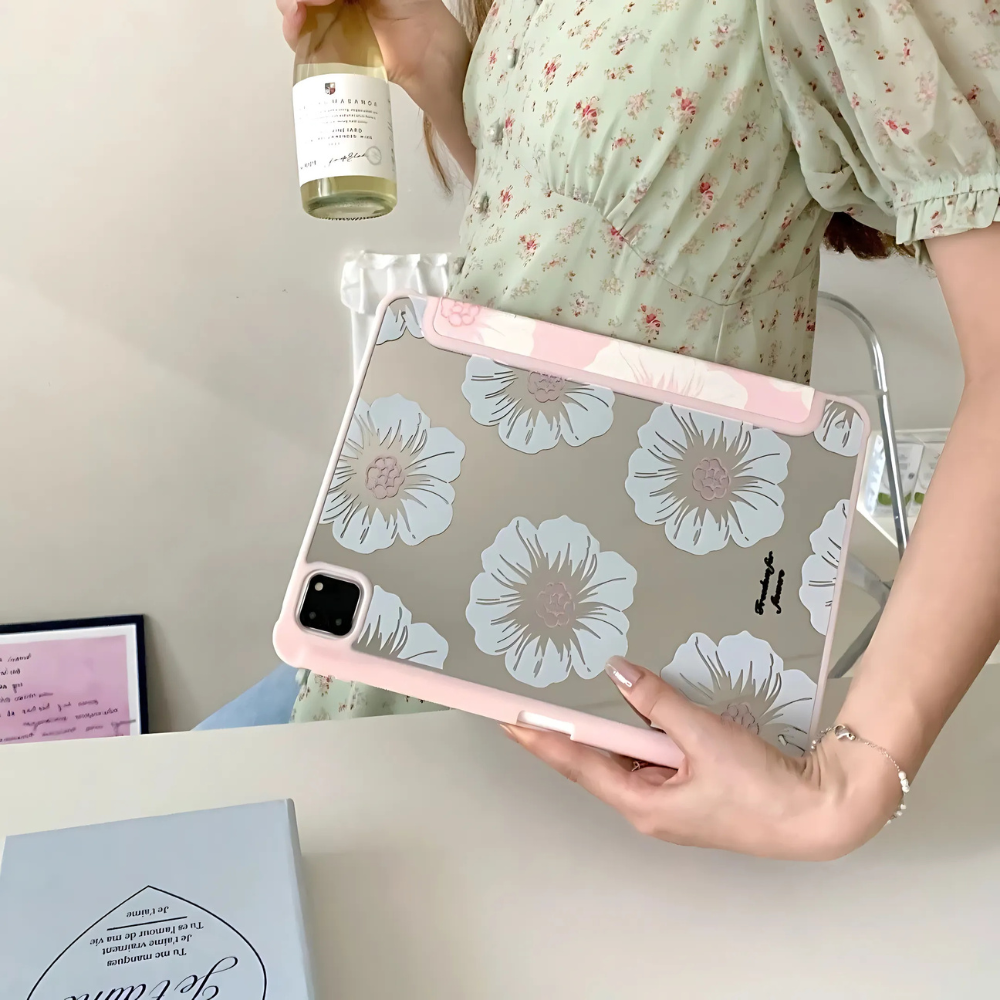 White Flowers iPad Case