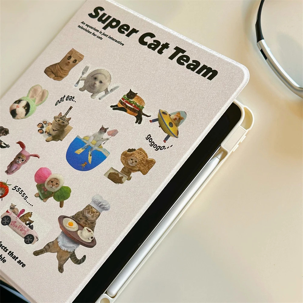 Funny Cat Chaos iPad Case