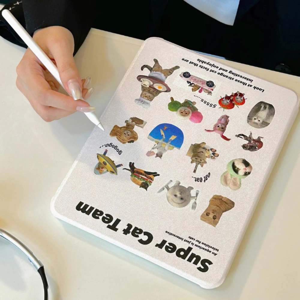 Funny Cat Chaos iPad Case