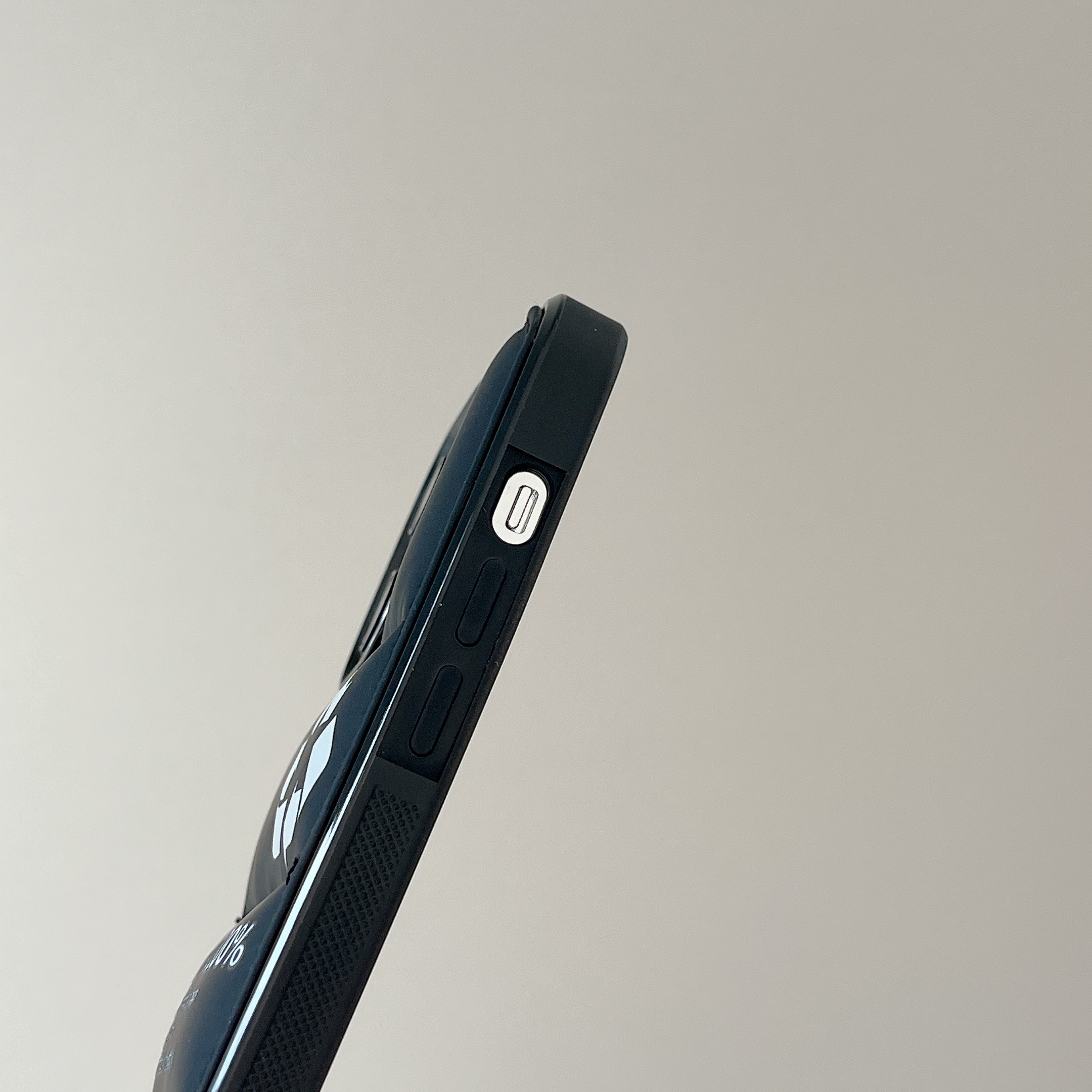 Creative Recyclable Labels Puffer Phone Case For iPhone Black-XHB241206