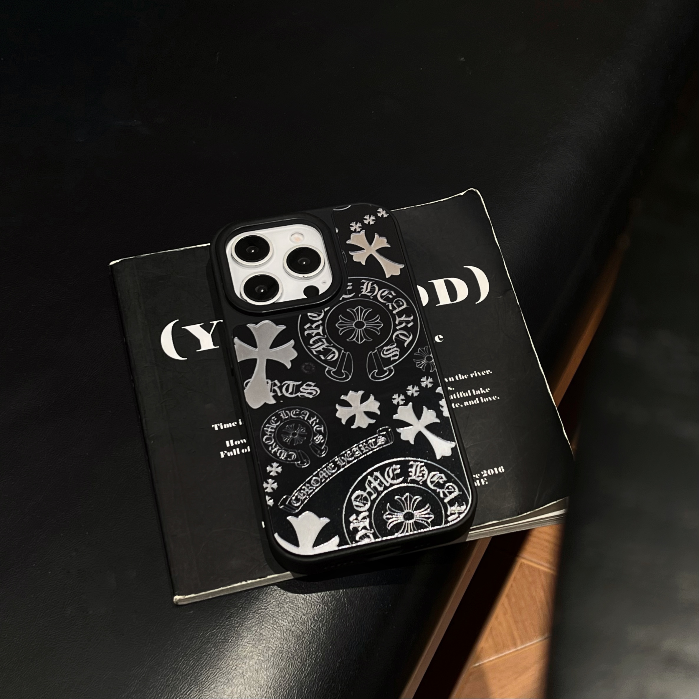 Cross Design Phone Case For iPhone Black-SZJ251615