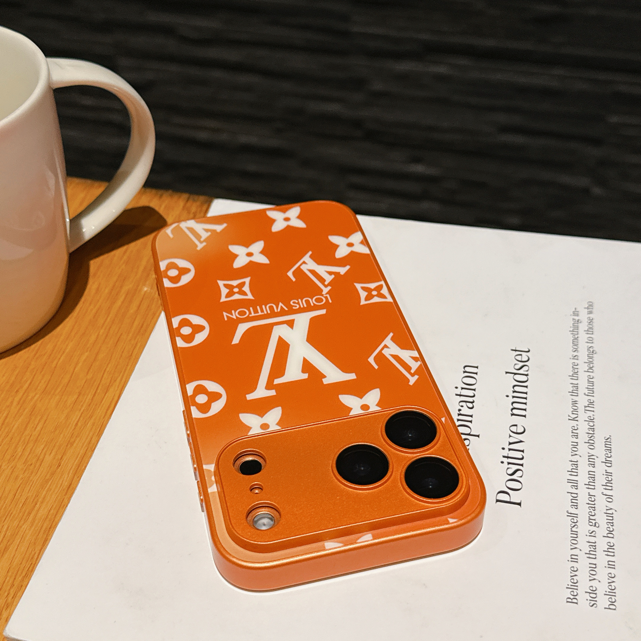 Luxury Monogram iPhone Case Orange For iPhone 17/16/15/14/13-VEMO019