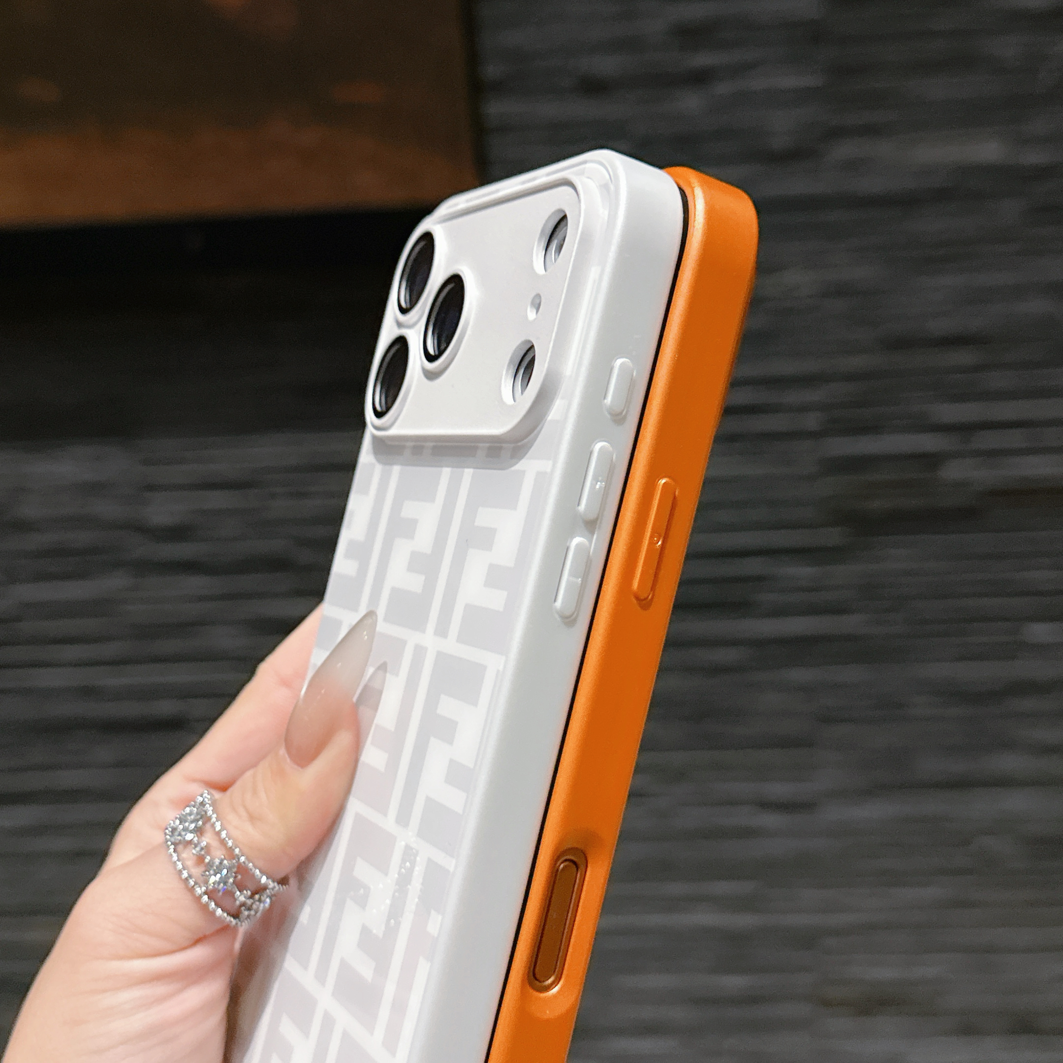 Glossy FD iPhone Case Orange For iPhone 17/16/15/14/13-VEFD027