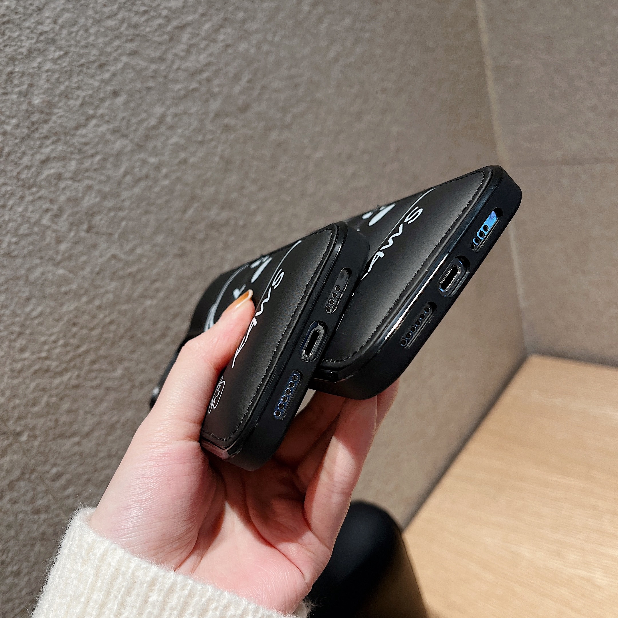 Bear 3D Puffer Phone Case For iPhone Black-BLX241143