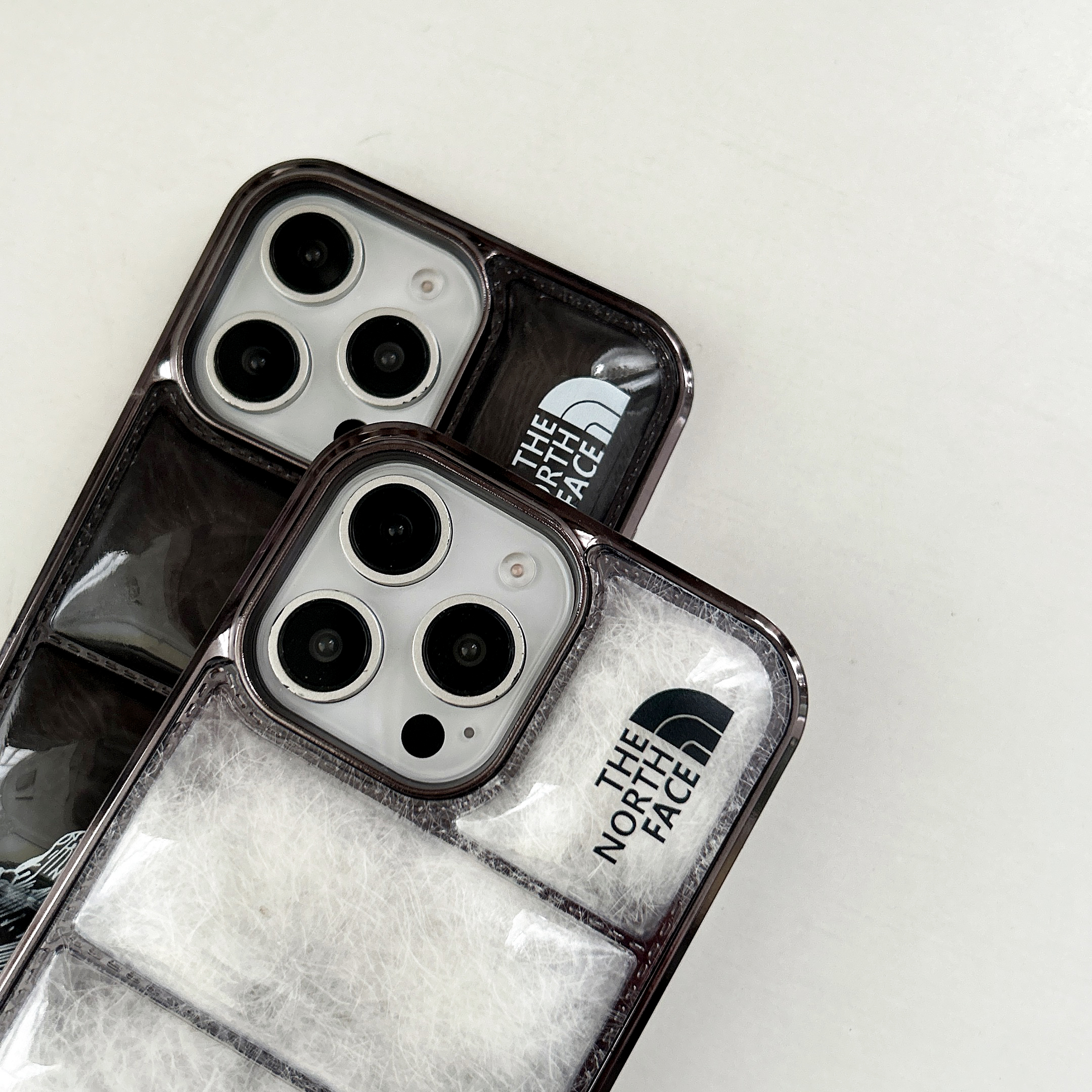 TNF Snow Mountain Puffer Phone Case For iPhone Black-XSK241405