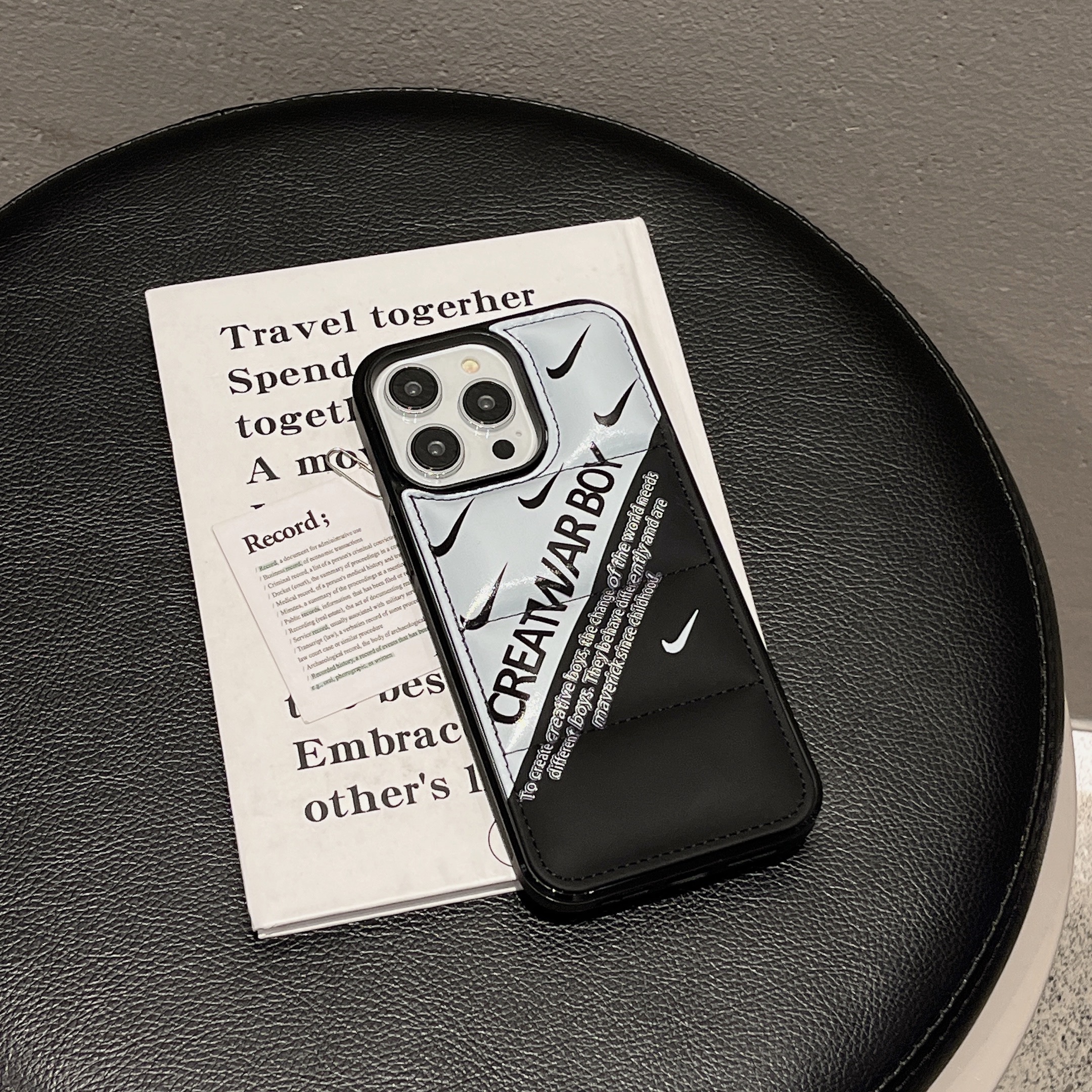 Creative Worldly boy Phone Case For iPhone Black-NKK241405