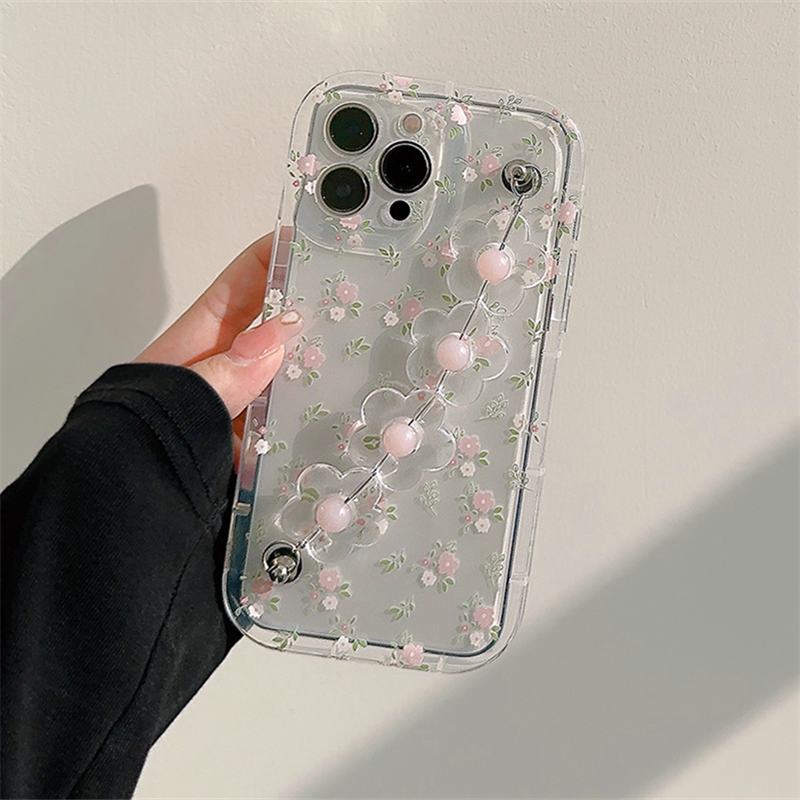 Pink Floral Chain iPhone Case