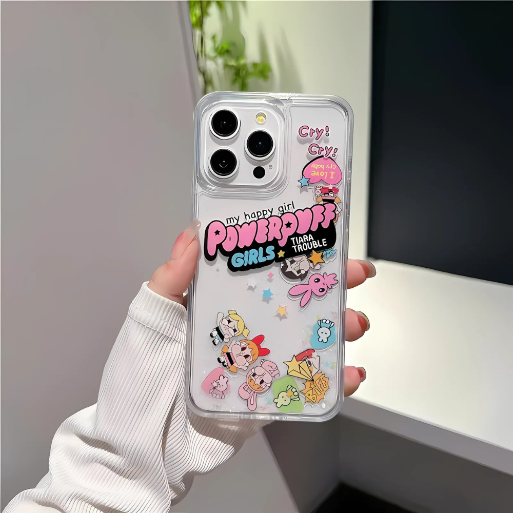 Powerpuff Girls Glitter iPhone Case