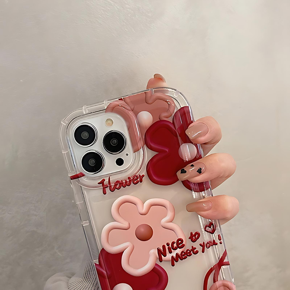 Red Floral iPhone Case