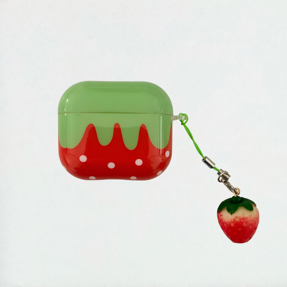 Red Strawberry AirPods Case