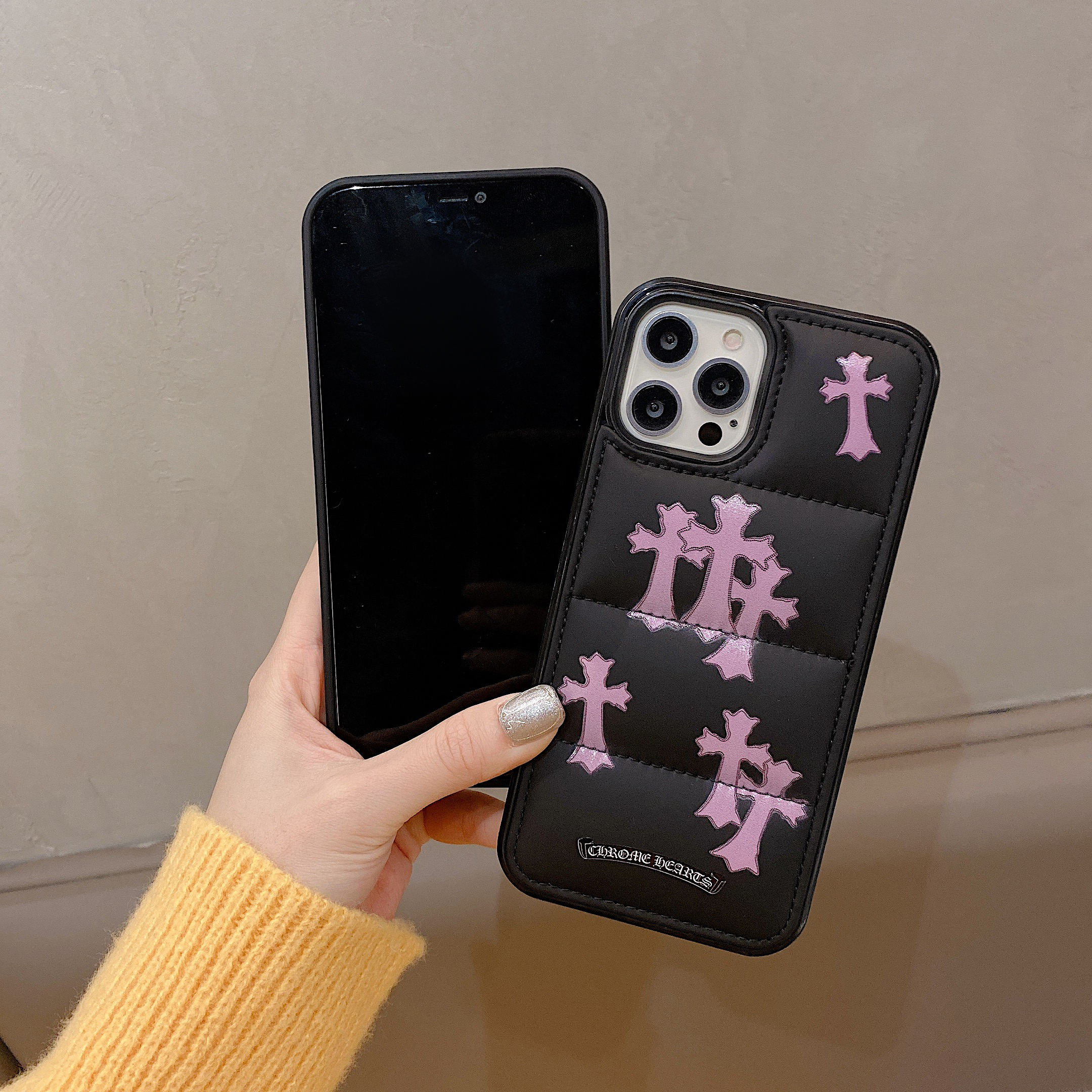 Creative Cross Phone Case For iPhone Pink-KLX241750