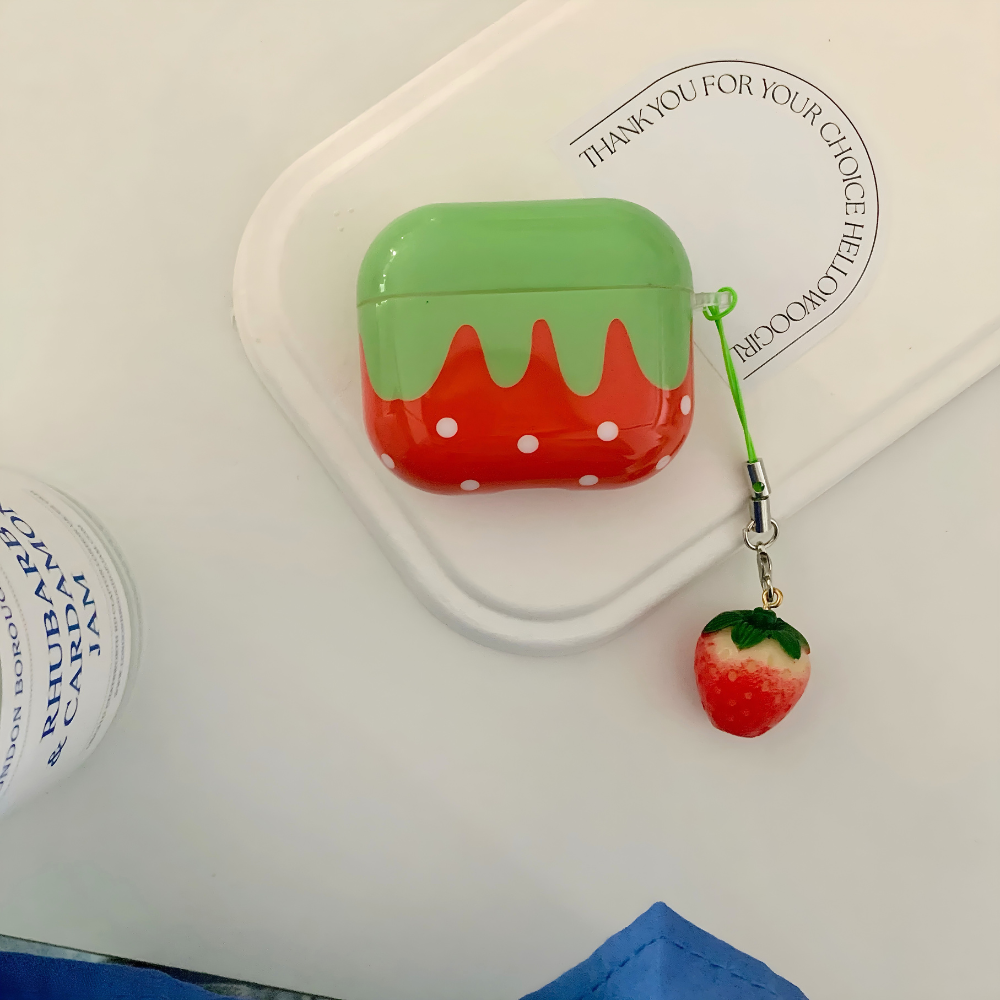 Red Strawberry AirPods Case