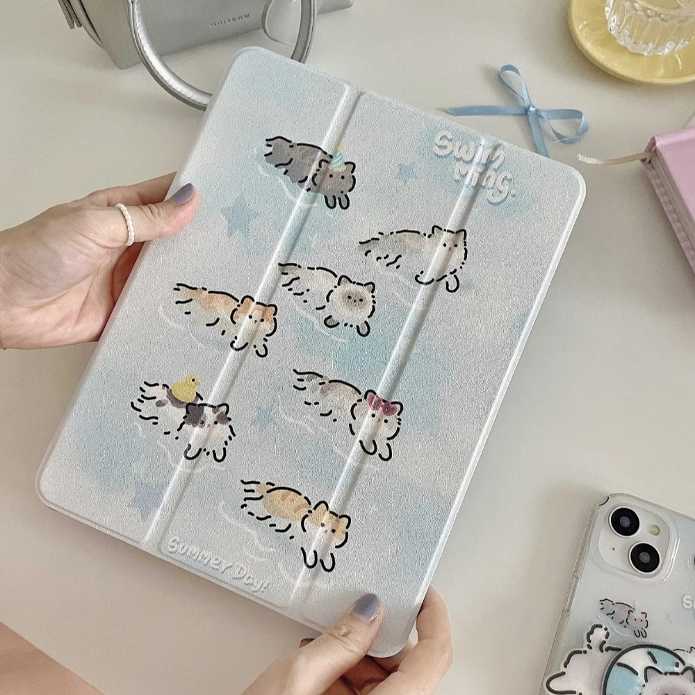 Swimming Cat iPad Case