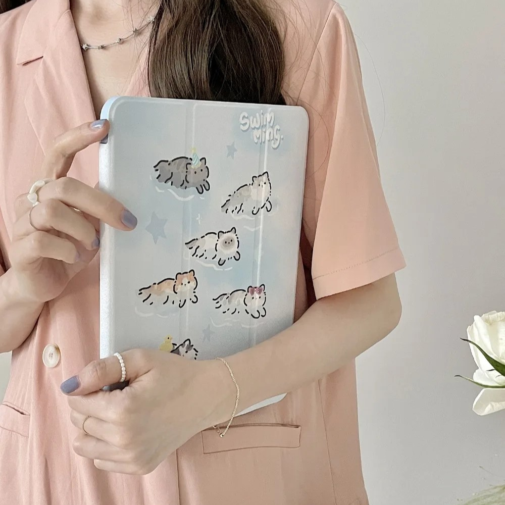Swimming Cat iPad Case