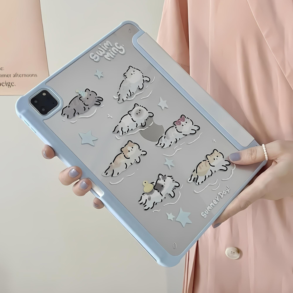 Swimming Cat iPad Case