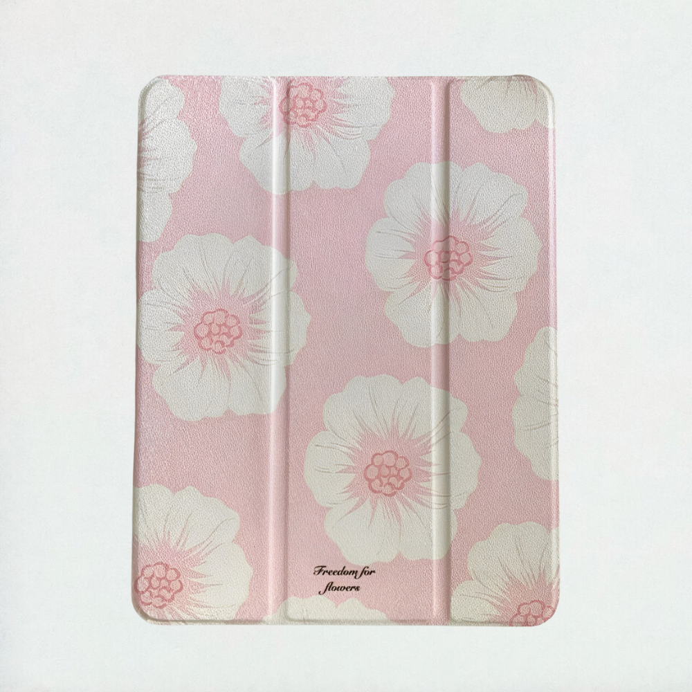 White Flowers iPad Case
