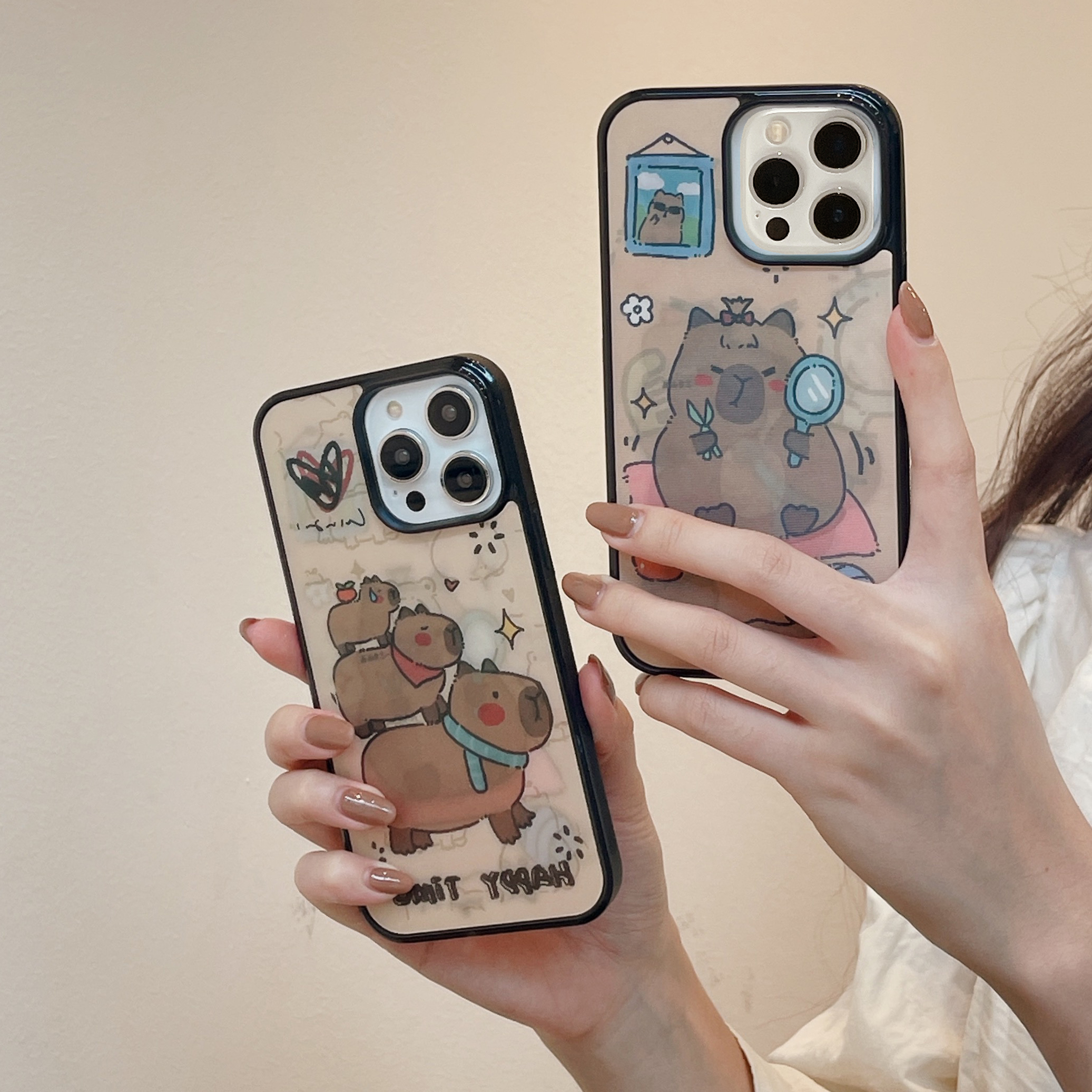 3D Magnet Change Lovely Capybara Phone Case For iPhone（Compatible with Magsafe）-STS241833