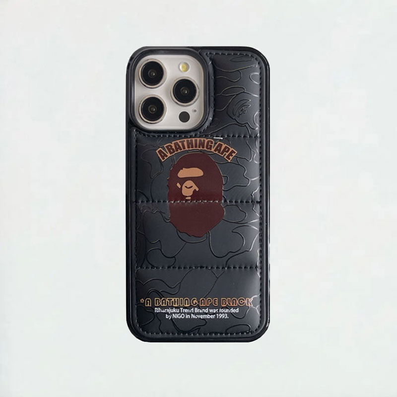 3D Puffer Ape-Head Phone Case For iPhone Black-XYT2413093D