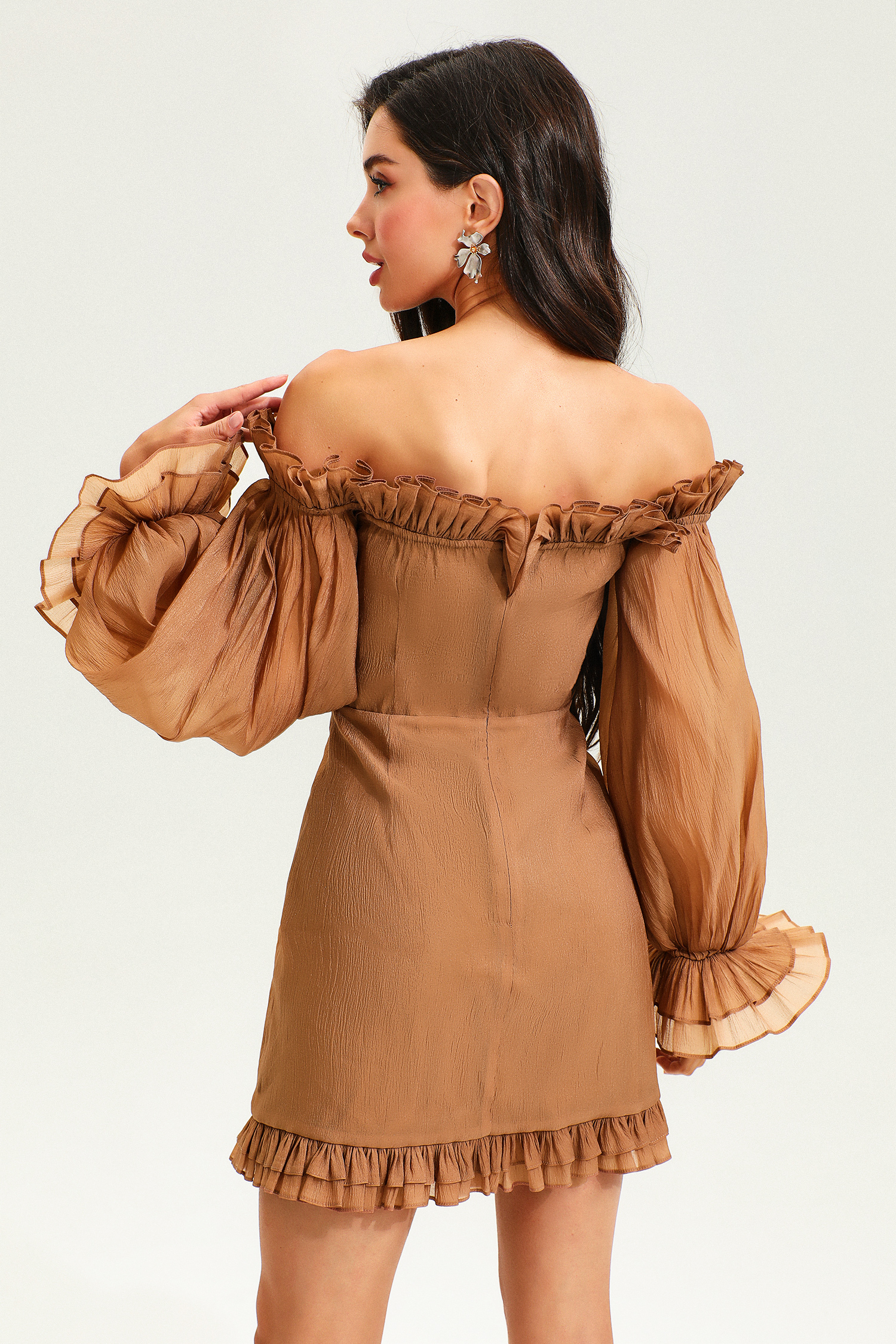 Off-Shoulder Ruffle Vacation Dress