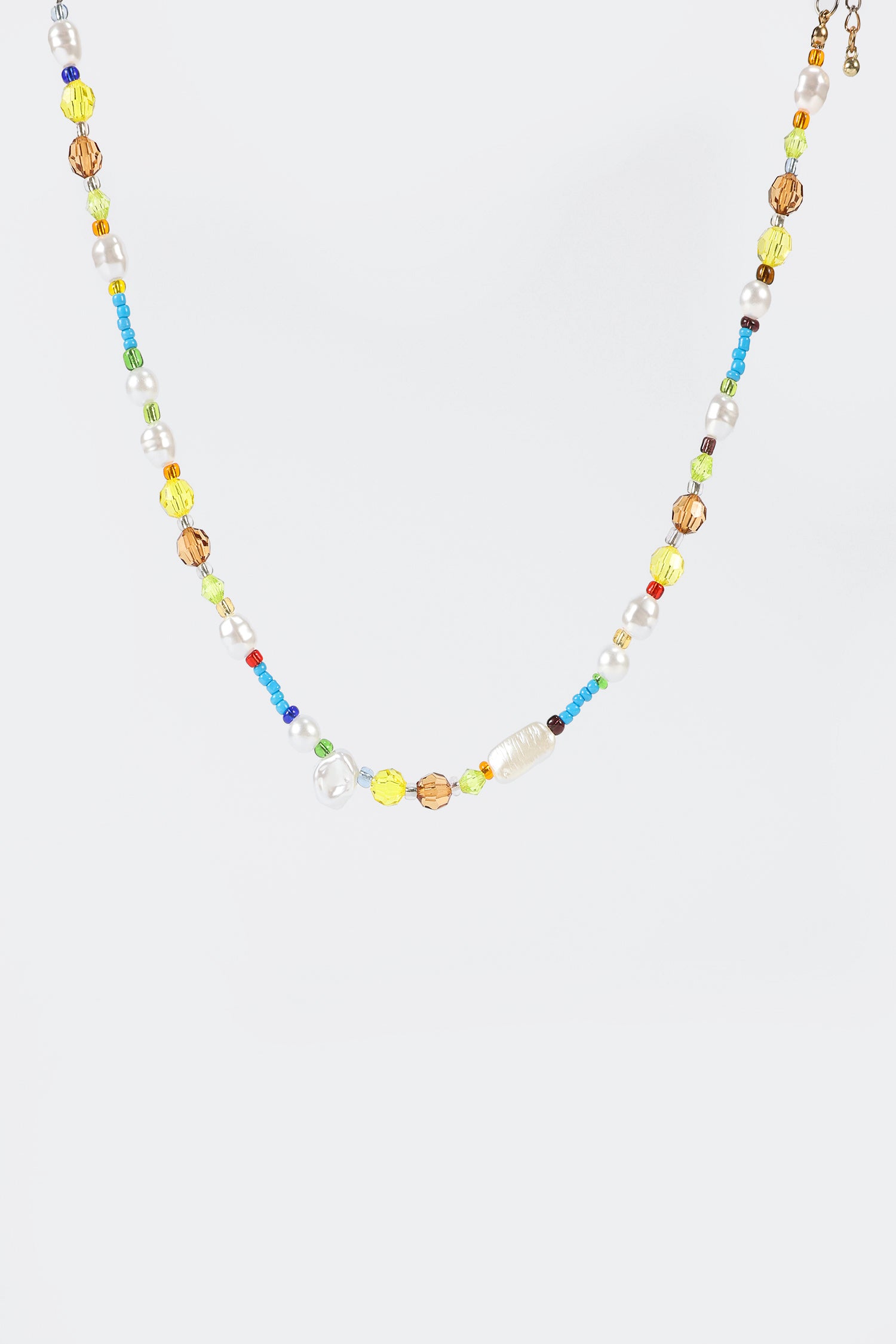 Faux Pearl Beaded Pendant Necklace