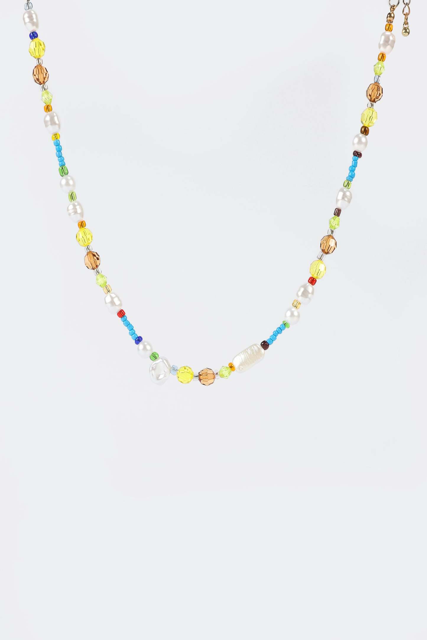 Faux Pearl Beaded Pendant Necklace