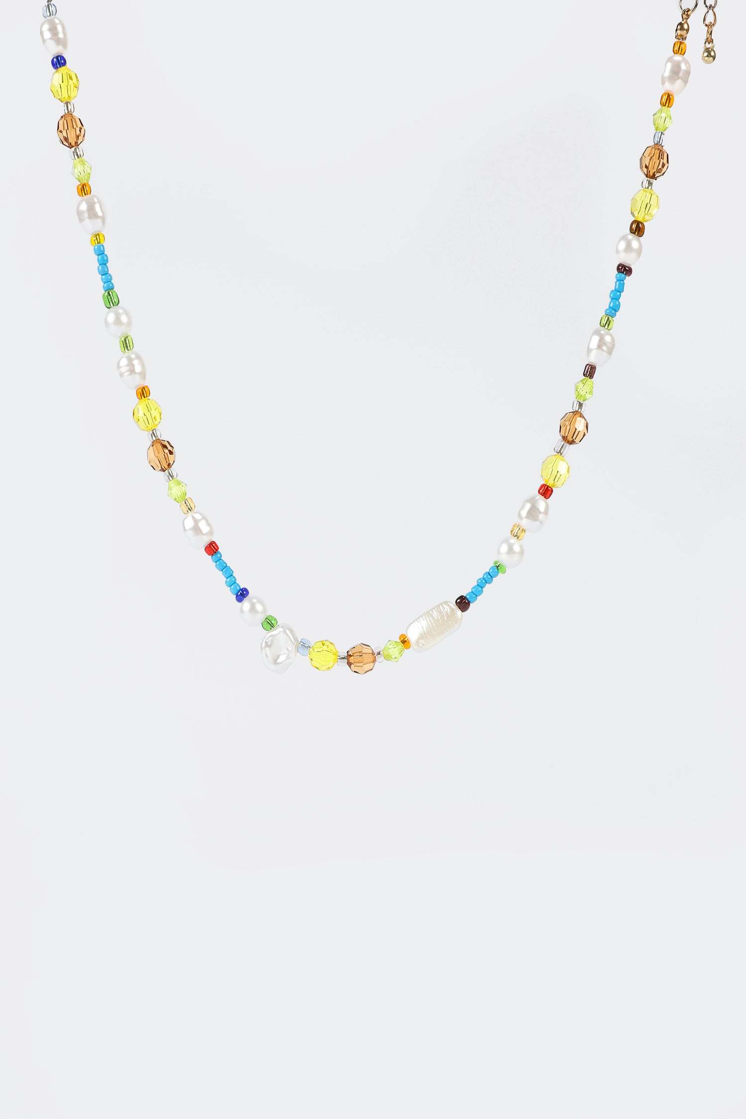 Faux Pearl Beaded Pendant Necklace