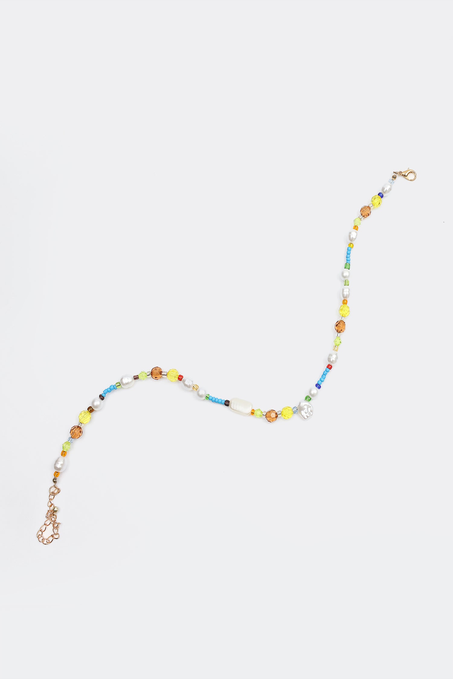 Faux Pearl Beaded Pendant Necklace