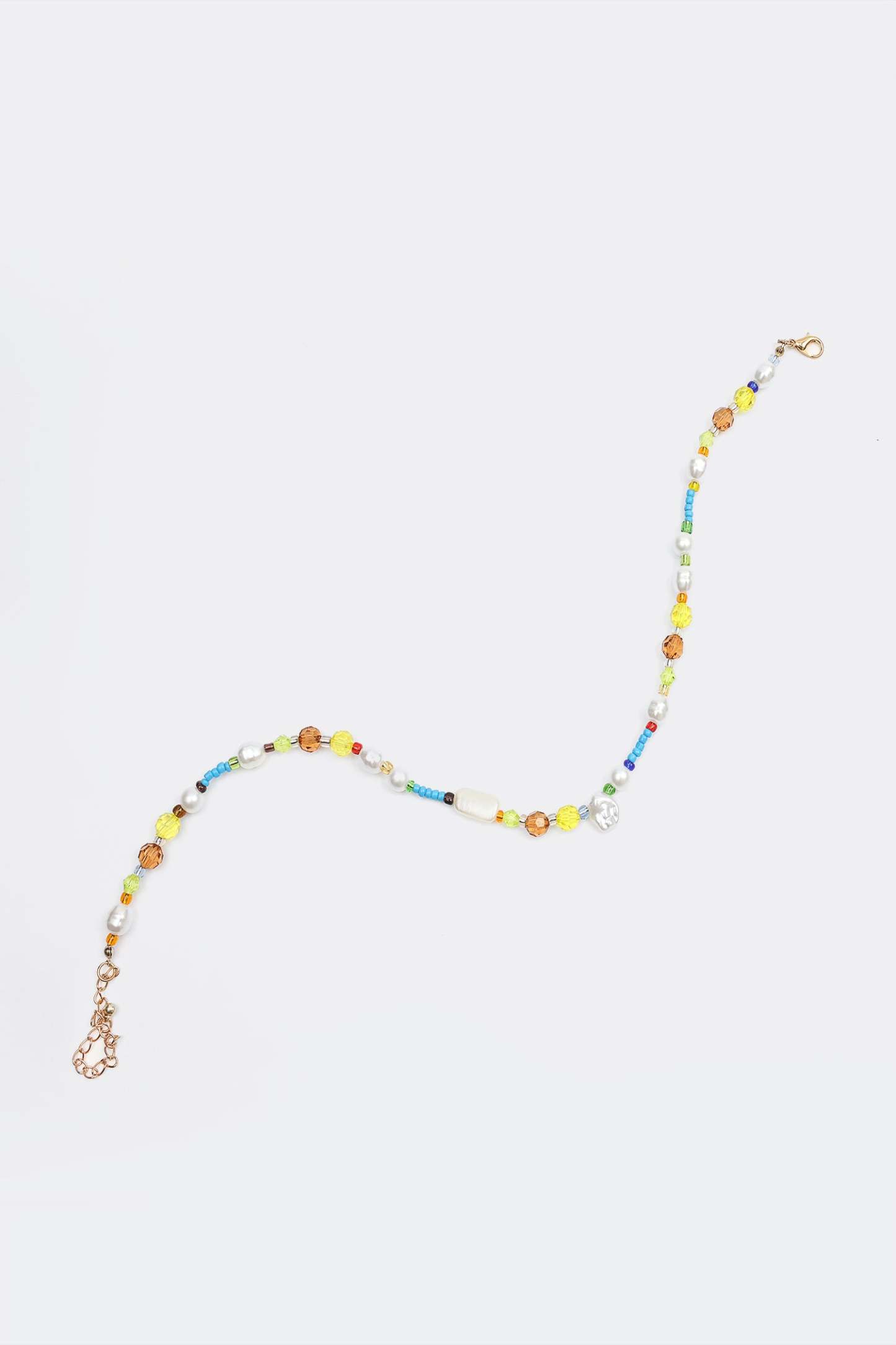 Faux Pearl Beaded Pendant Necklace