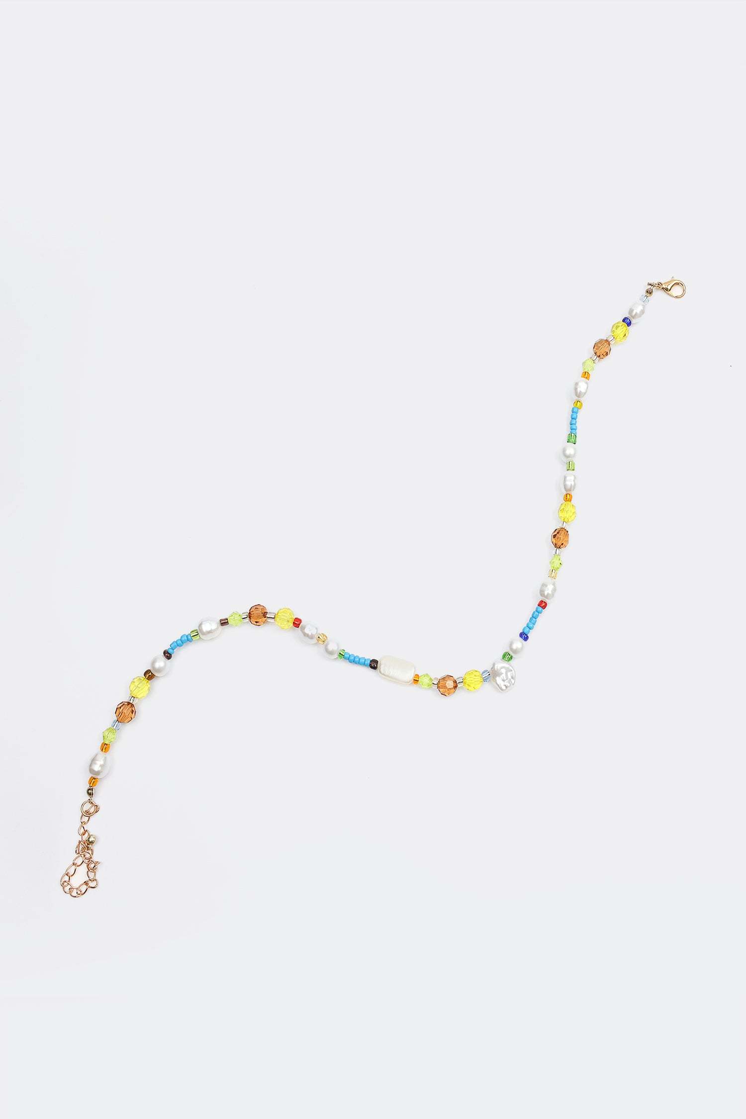 Faux Pearl Beaded Pendant Necklace