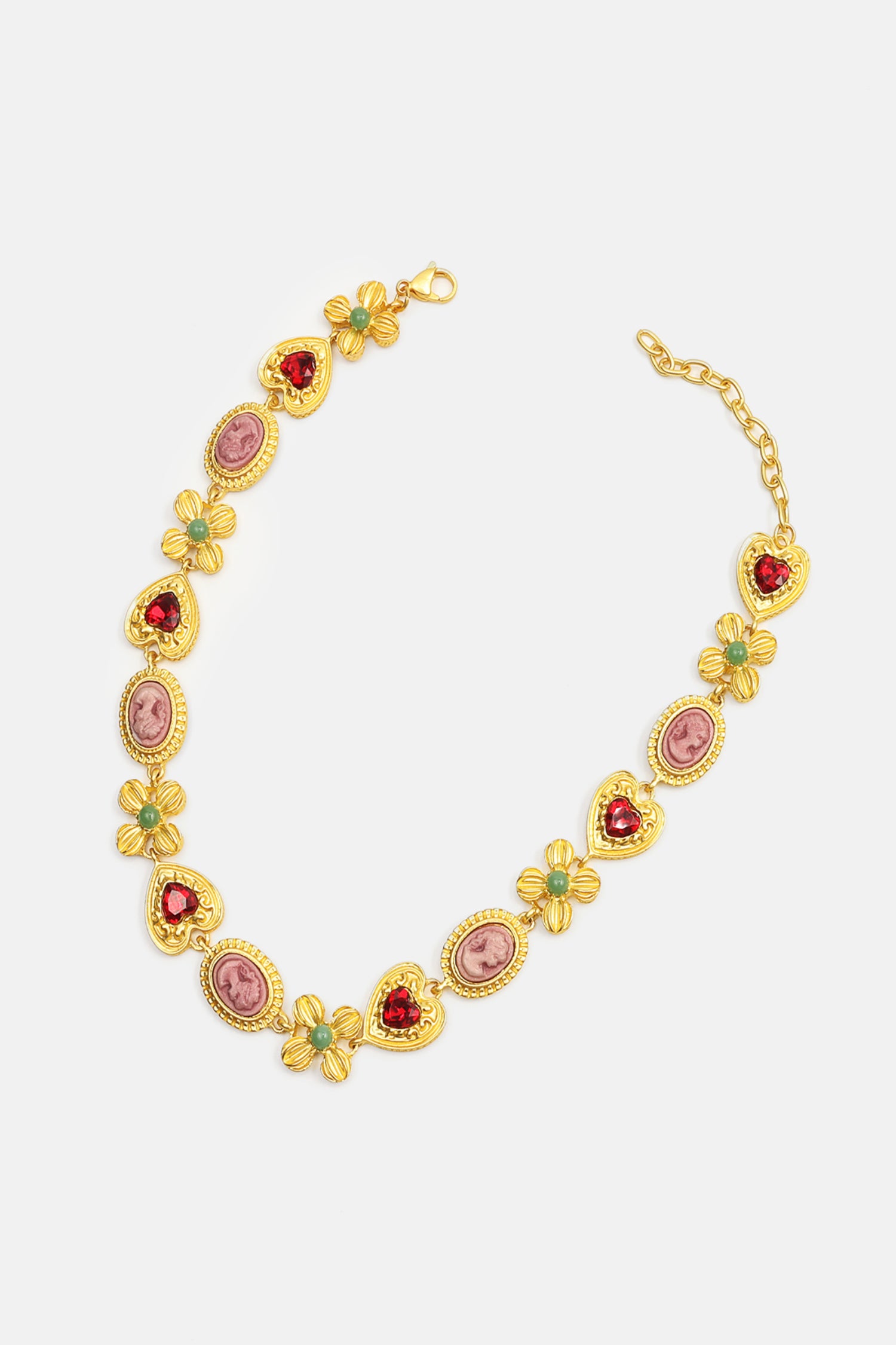 Gemstone Heart Pendant Necklace