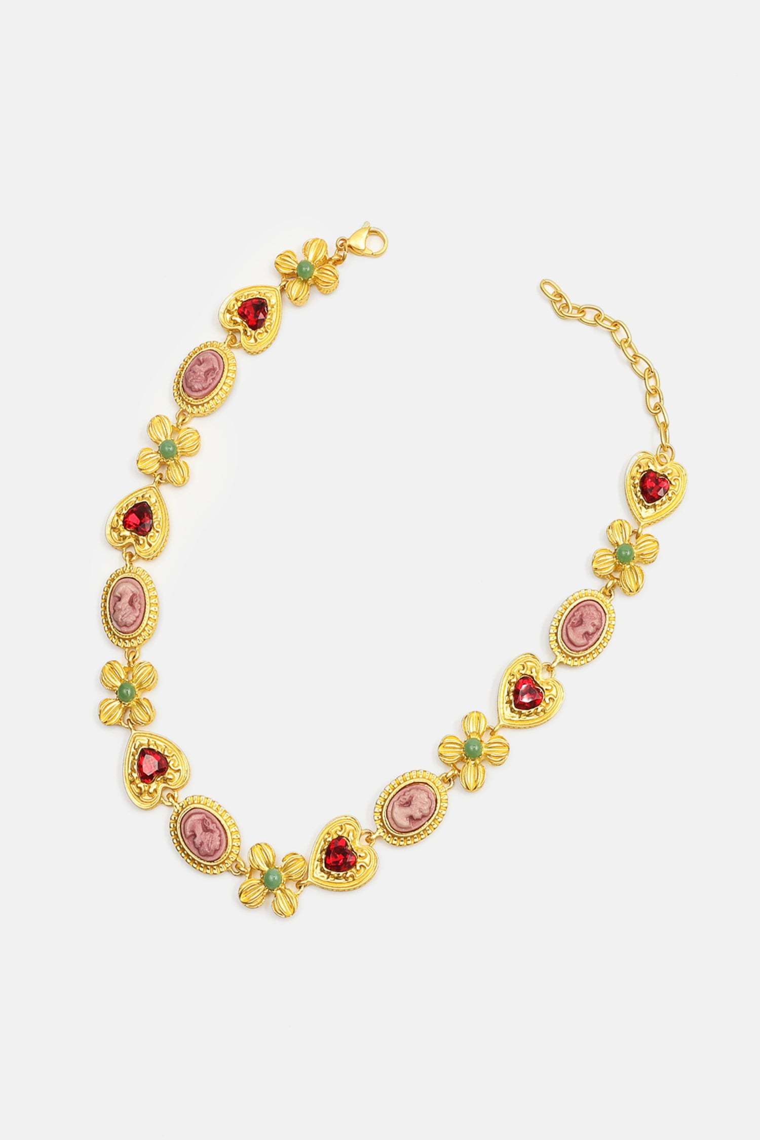 Gemstone Heart Pendant Necklace