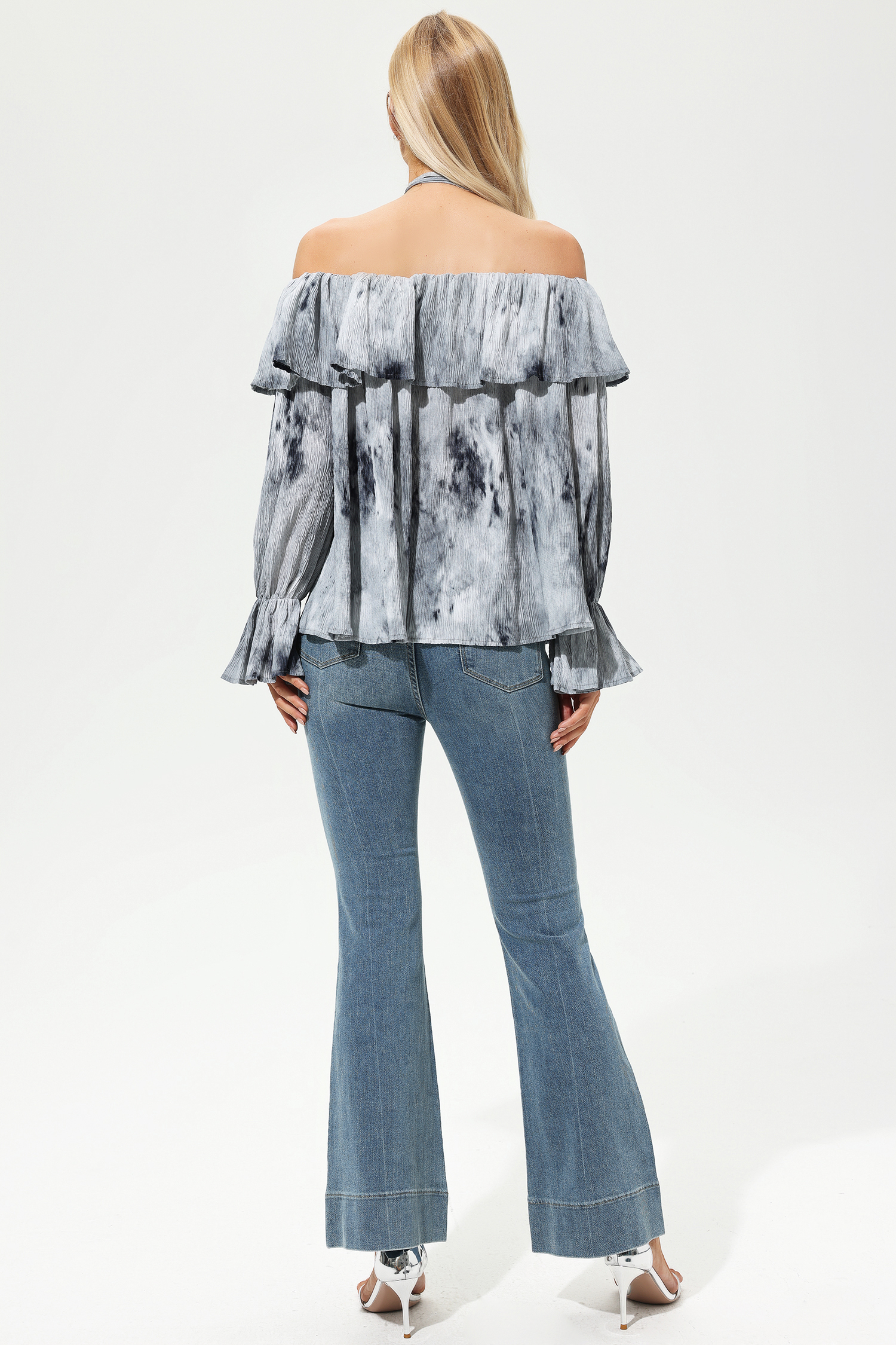 Off-Shoulder Ruffle Hem Top
