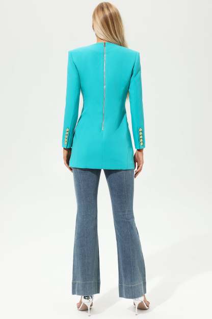 Long Sleeve Blazer Lake Blue