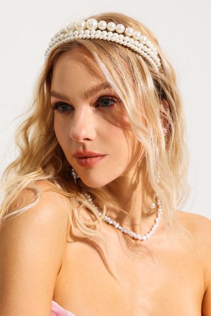 Multi Layered Pearl Headband