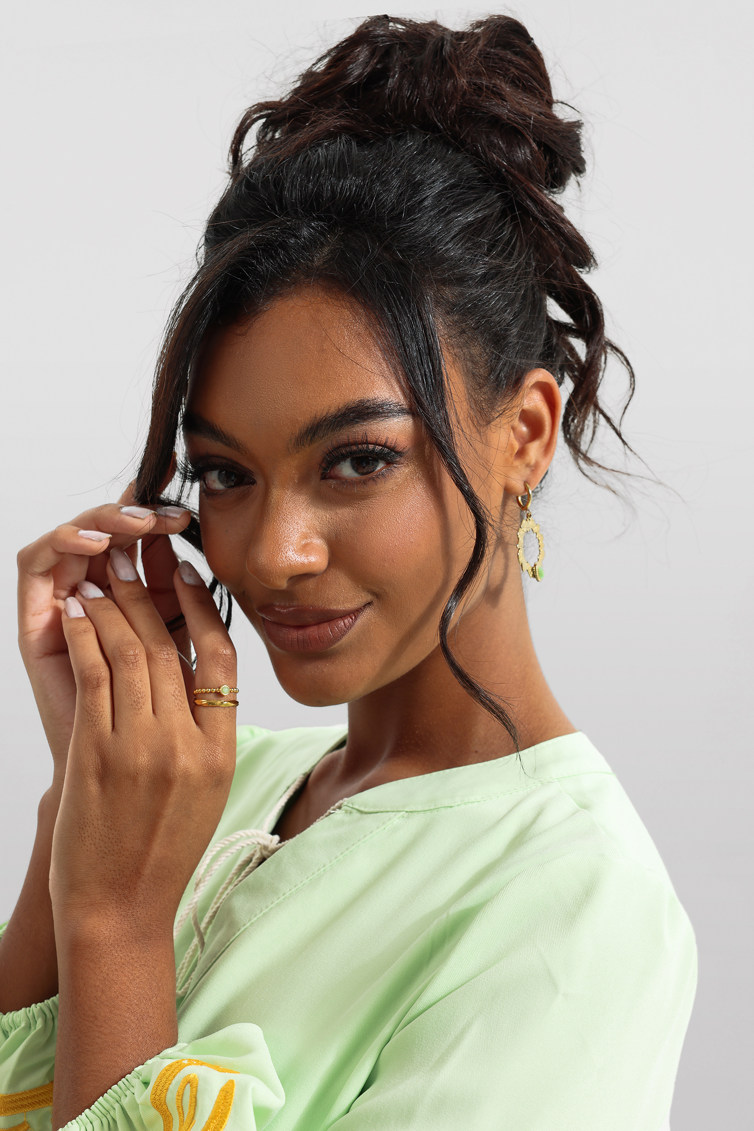 Natural Stone Metal Ring