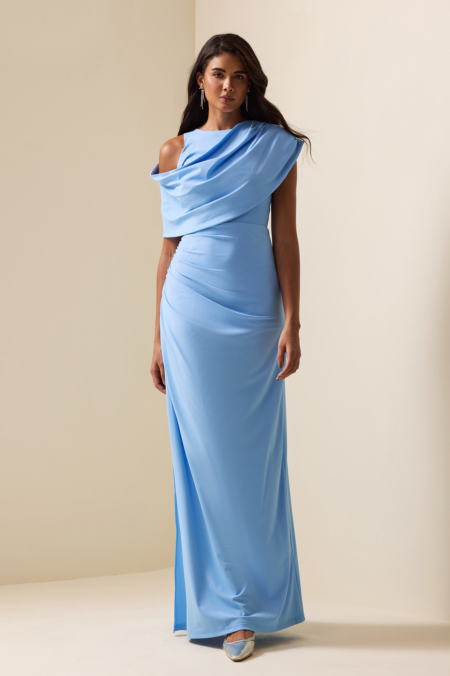 Round Neck Knotted Sleeveless Maxi Dress