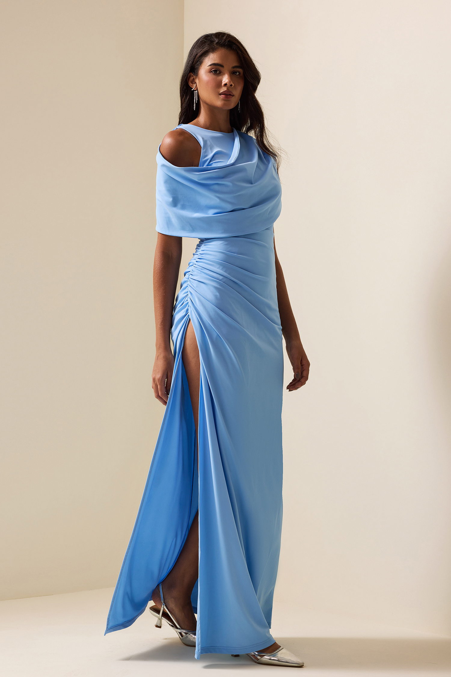 Round Neck Knotted Sleeveless Maxi Dress