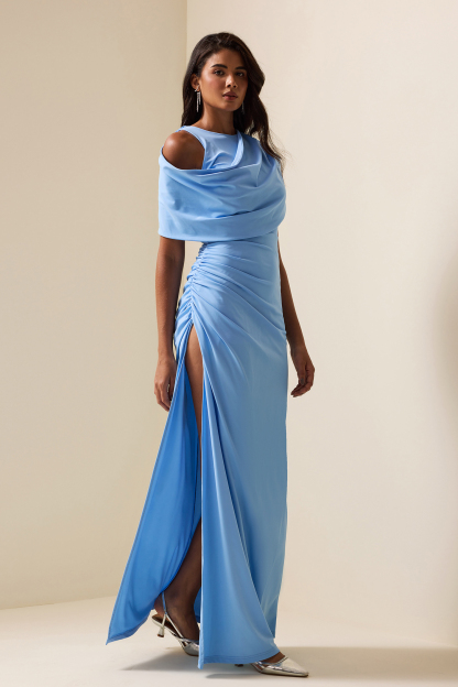 Round Neck Knotted Sleeveless Maxi Dress