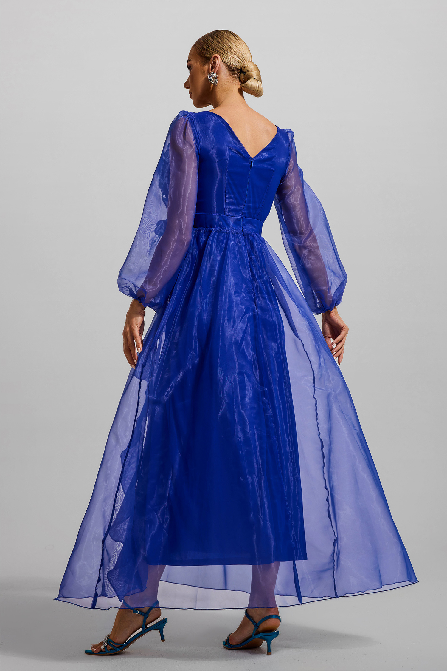 Frill Pleat Large Hemline Maxi Dress