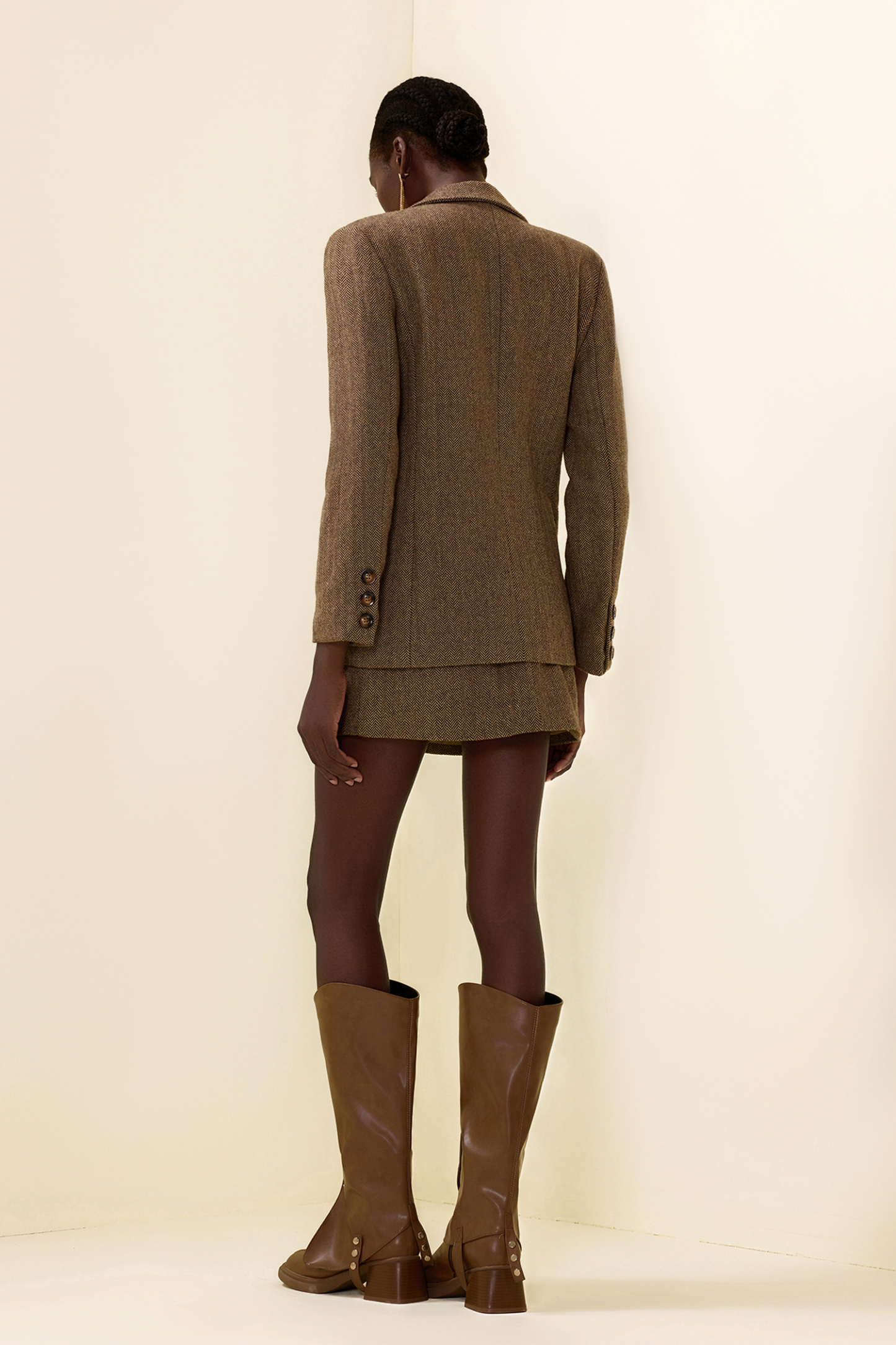 3D Floral Solid Long Sleeve Blazer