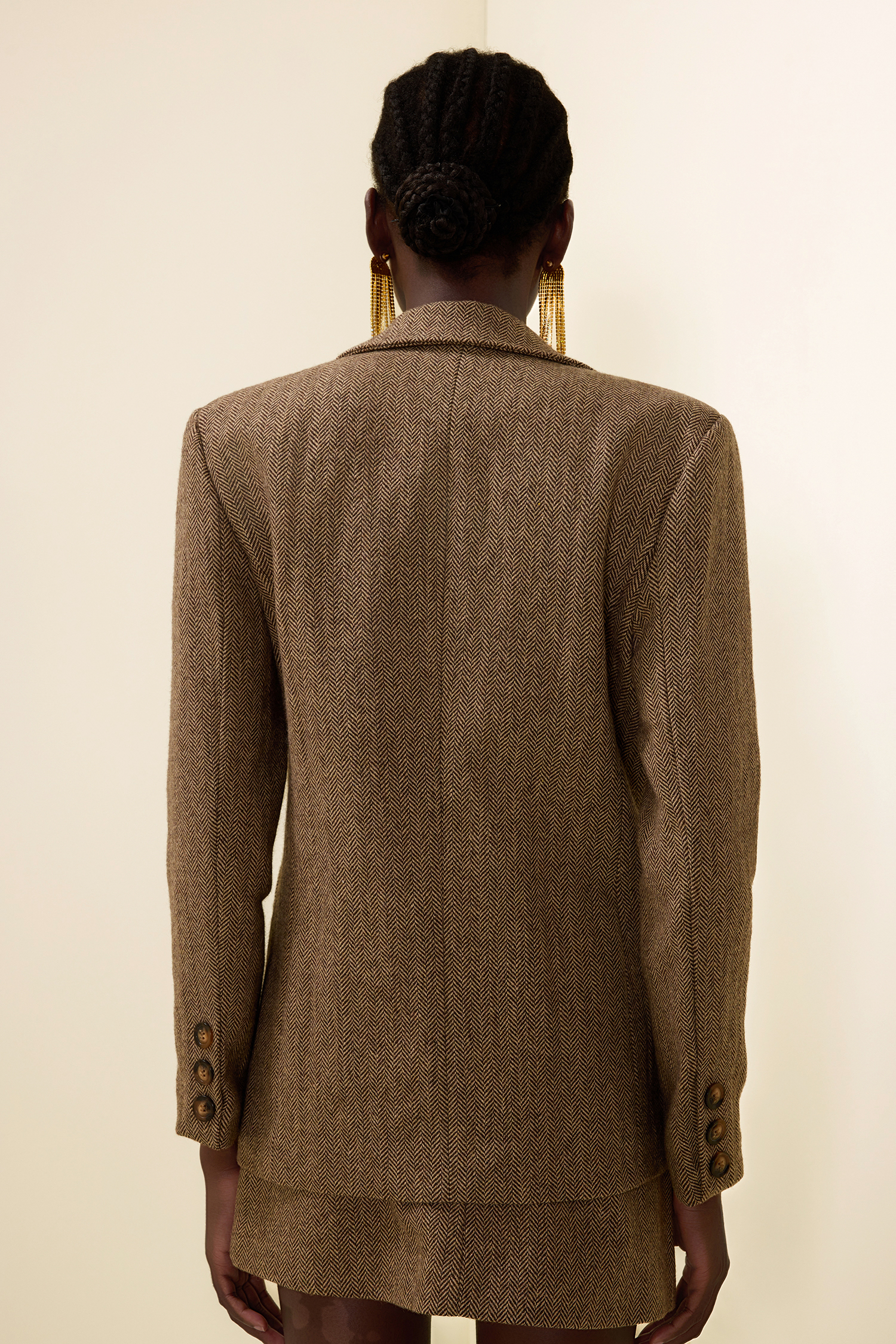 3D Floral Solid Long Sleeve Blazer