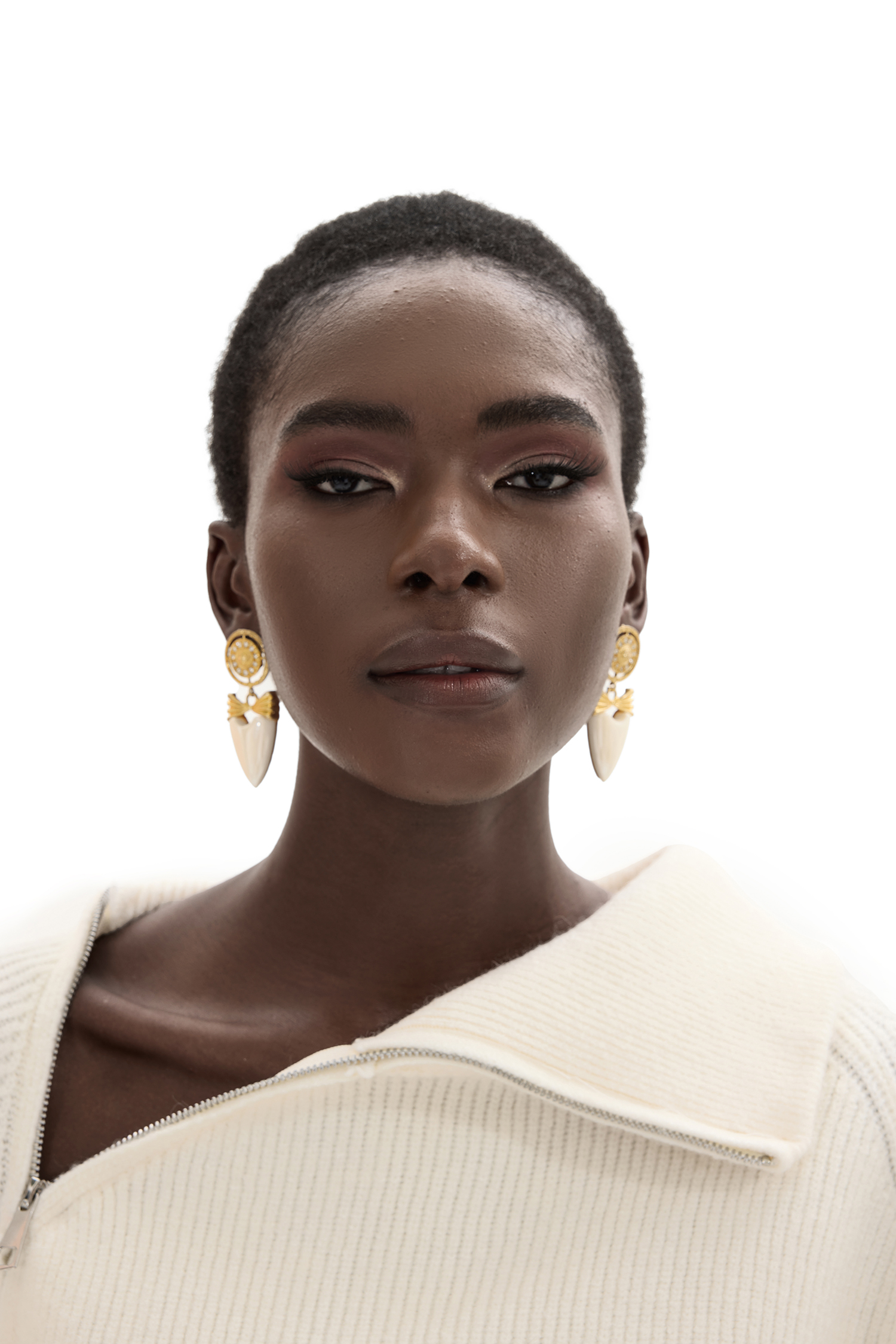 18K Gold Plated Heart Shape Drop Earrings