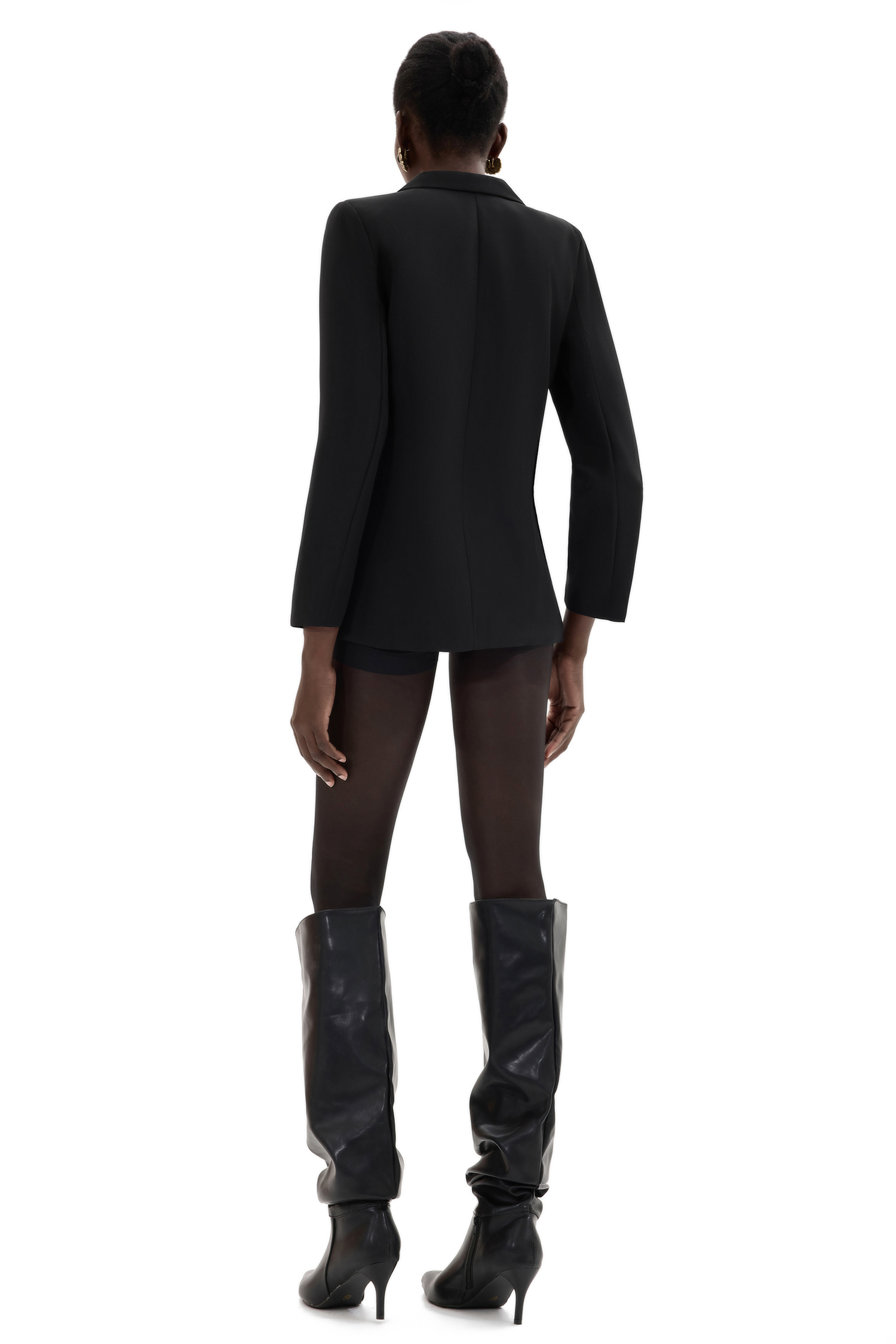 3D Flower Suit Collar Long Sleeve Blazer